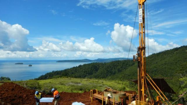 A drilling operation on San Jorge Island
