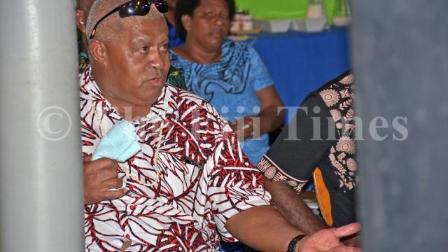 Drauniivi villager Jone Kumidamu raises his concerns during the Fiji Water Environment Impact Assessment Public Consultation at the Tavua Hotel. Picture: REINAL CHAND